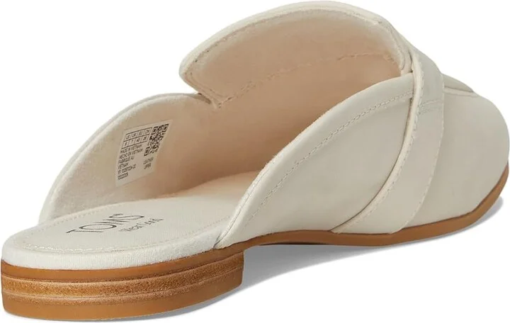 TOMS Lynette Mule Women's Flat Shoes Light Sand : 9.5 B - Medium, Leather/Polyester/Rubber - Image 4