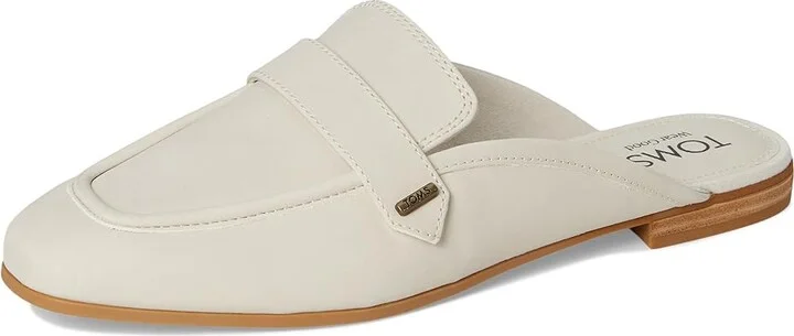 TOMS Lynette Mule Women's Flat Shoes Light Sand : 9.5 B - Medium, Leather/Polyester/Rubber - Image 5