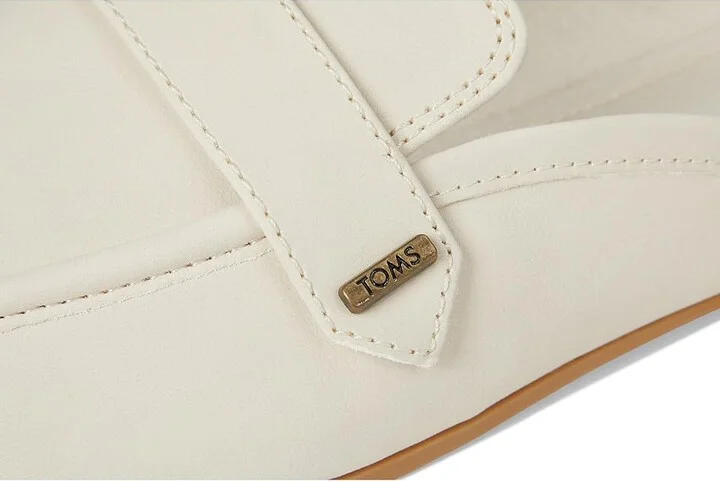 TOMS Lynette Mule Women's Flat Shoes Light Sand : 9.5 B - Medium, Leather/Polyester/Rubber - Image 7
