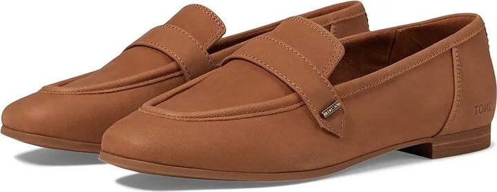 TOMS Lynette Women's Flat Shoes Brown Sugar : 5.5 B - Medium, Leather