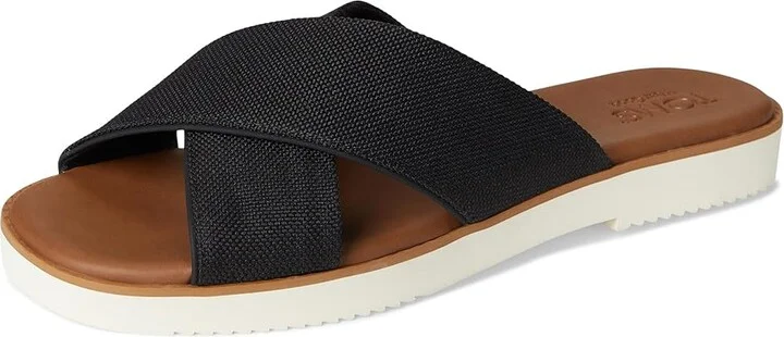TOMS Mae Crossover Women's Sandals Black : 11 B - Medium, Leather - Image 5