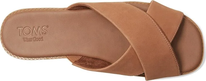 TOMS Mae Crossover Women's Sandals Brown Sugar : 5.5 B - Medium, Leather - Image 2