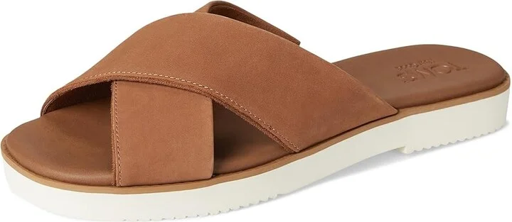 TOMS Mae Crossover Women's Sandals Brown Sugar : 5.5 B - Medium, Leather - Image 5