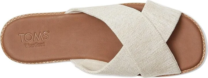TOMS Mae Crossover Women's Sandals Natural : 6 B - Medium, Leather - Image 2