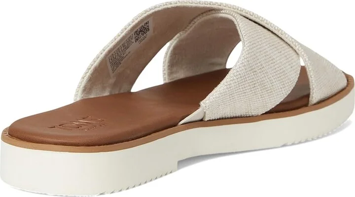 TOMS Mae Crossover Women's Sandals Natural : 6 B - Medium, Leather - Image 4