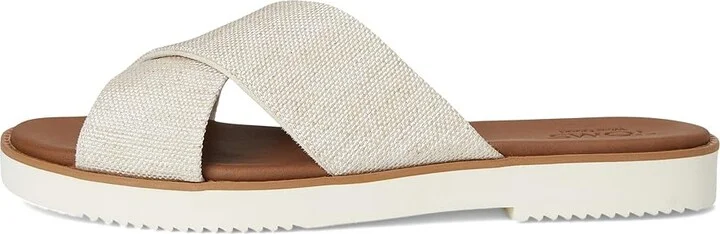TOMS Mae Crossover Women's Sandals Natural : 6 B - Medium, Leather - Image 6