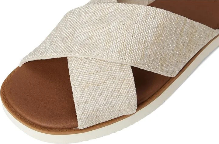 TOMS Mae Crossover Women's Sandals Natural : 6 B - Medium, Leather - Image 7