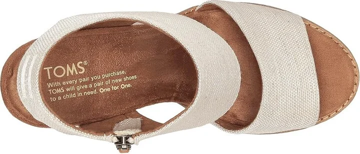 TOMS Majorca Cutout Sandal Women's Shoes Natural Yarn-Dye : 11 B - Medium, Leather - Image 3