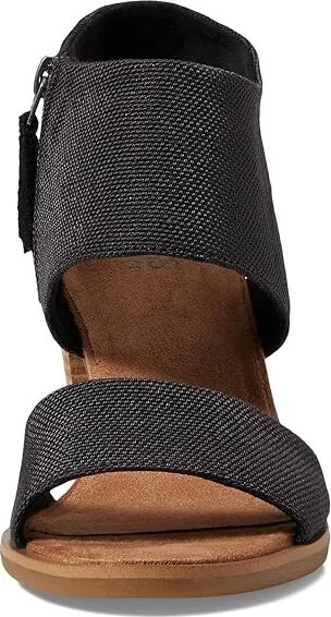 TOMS Majorca Cutout Women's Shoes Black Woven : 11 B - Medium, Suede/Textile - Image 2