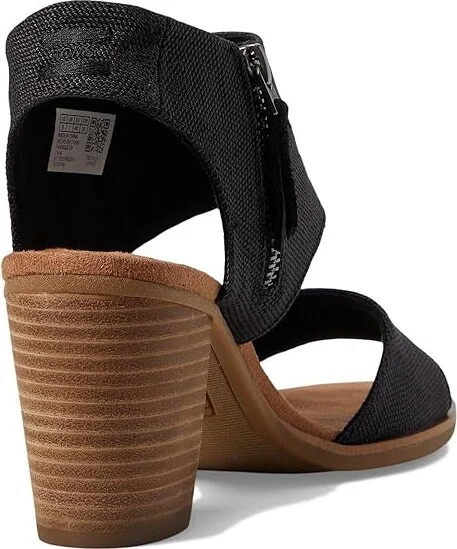 TOMS Majorca Cutout Women's Shoes Black Woven : 11 B - Medium, Suede/Textile - Image 4