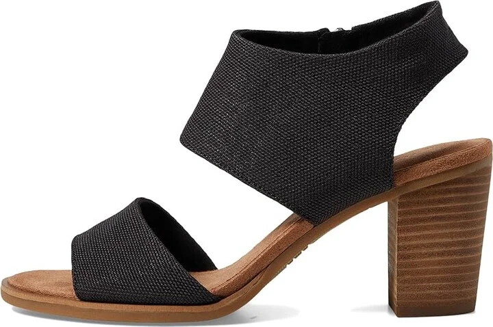 TOMS Majorca Cutout Women's Shoes Black Woven : 11 B - Medium, Suede/Textile - Image 5