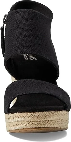 TOMS Majorca Platform Women's Shoes Black Basket Weave : 10 B - Medium - Image 2