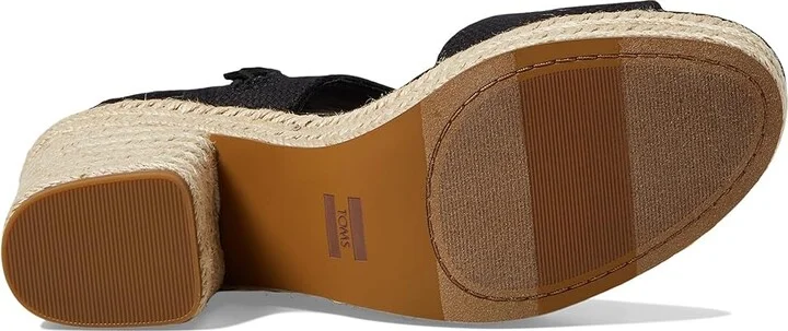 TOMS Majorca Platform Women's Shoes Black Basket Weave : 10 B - Medium - Image 3