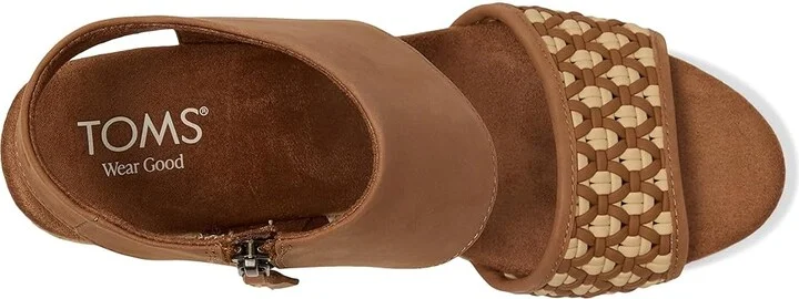 TOMS Majorca Platform Women's Shoes Brown Sugar : 7.5 B - Medium, Textile - Image 2