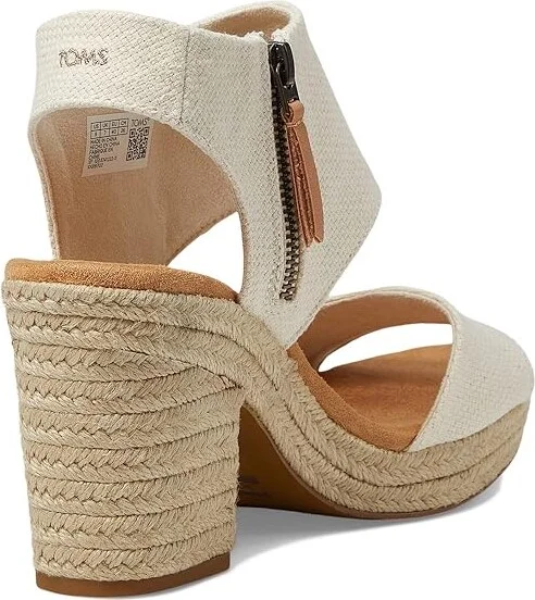 TOMS Majorca Platform Women's Shoes Natural : 10 B - Medium, Textile - Image 4