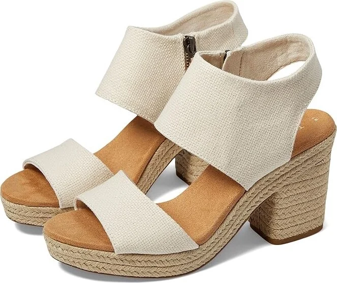 TOMS Majorca Platform Women's Shoes Natural : 10 B - Medium, Textile