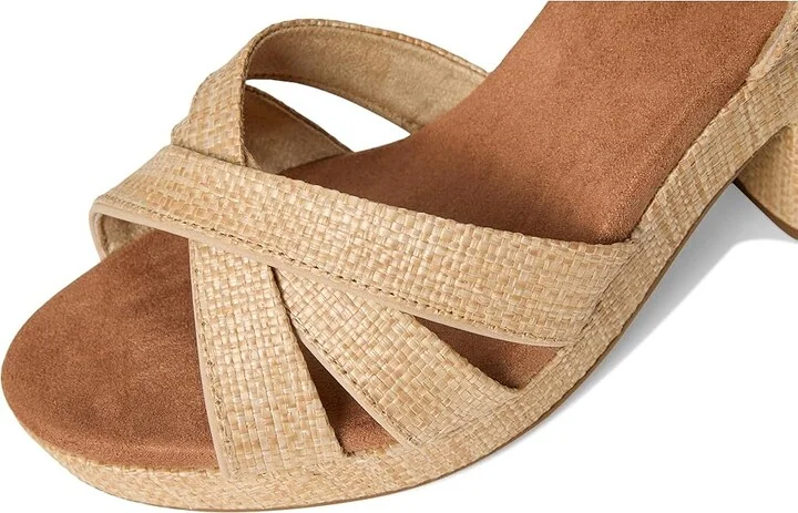TOMS Majorca Strappy Women's Sandals Almond Raffia : 9.5 B - Medium, Suede - Image 7