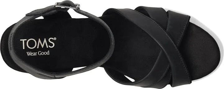 TOMS Majorca Strappy Women's Sandals Black : 8.5 B - Medium, Suede - Image 2