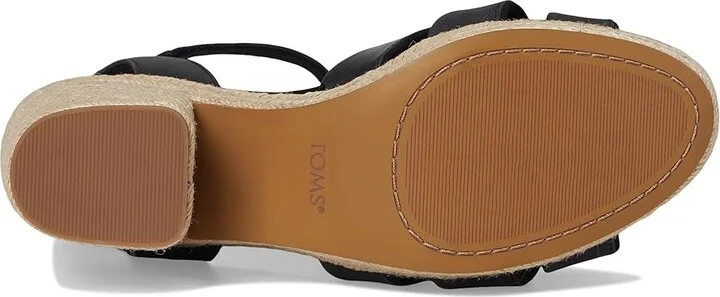 TOMS Majorca Strappy Women's Sandals Black : 8.5 B - Medium, Suede - Image 3
