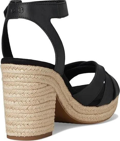 TOMS Majorca Strappy Women's Sandals Black : 8.5 B - Medium, Suede - Image 4