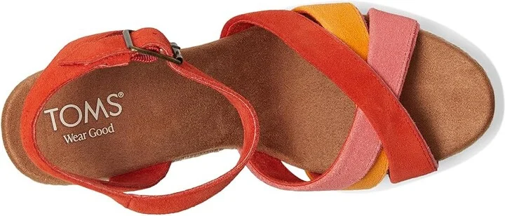TOMS Majorca Strappy Women's Sandals Flame : 11 B - Medium, Suede - Image 2