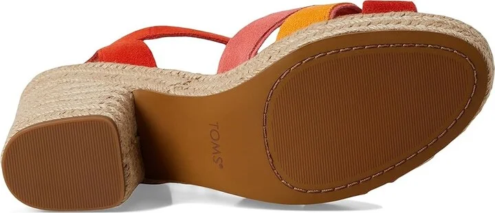 TOMS Majorca Strappy Women's Sandals Flame : 11 B - Medium, Suede - Image 3