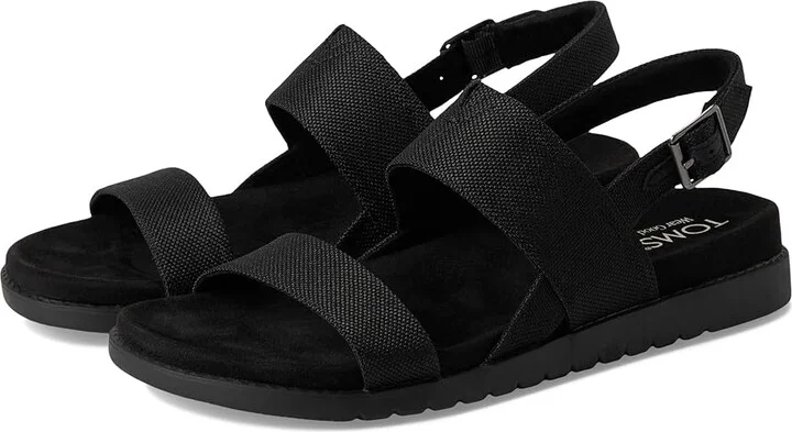 TOMS Marin Sandal Women's Sandals Black : 5.5 B - Medium, Suede