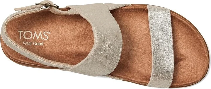 TOMS Marin Sandal Women's Sandals Champagne : 8 B - Medium, Suede - Image 2