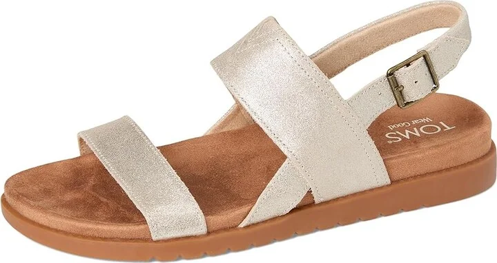 TOMS Marin Sandal Women's Sandals Champagne : 8 B - Medium, Suede - Image 5
