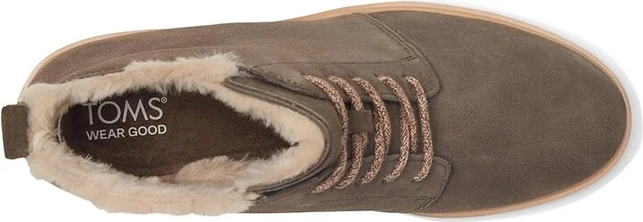 TOMS Maude Lace Up Women's Boots Canteen Suede : 8 B - Medium - Image 2