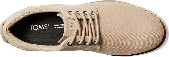 TOMS Navi Oxford Dress Casual Men's Shoes Oatmeal Heavy Twill/Suede : 10 D - Medium - Image 2
