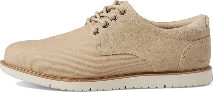 TOMS Navi Oxford Dress Casual Men's Shoes Oatmeal Heavy Twill/Suede : 10 D - Medium - Image 6
