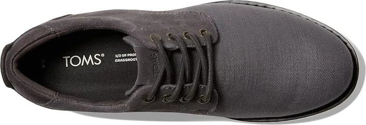 TOMS Navi Oxford Dress Casual Men's Shoes Pavement Grey Heavy Twill/Suede : 8.5 D - Medium - Image 2