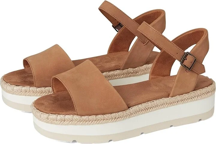 TOMS Ronan Women's Sandals Tan : 9.5 B - Medium, Leather