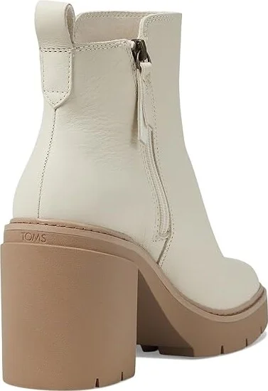 TOMS Rya Women's Shoes Light Sand Leather : 8 B - Medium - Image 4
