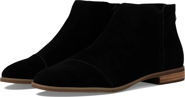 TOMS Rylie Women's Boots Black Suede : 6.5 B - Medium, Leather/Suede