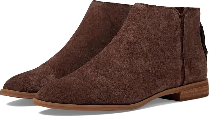 TOMS Rylie Women's Boots Oak Brown Suede : 9 B - Medium, Leather/Suede
