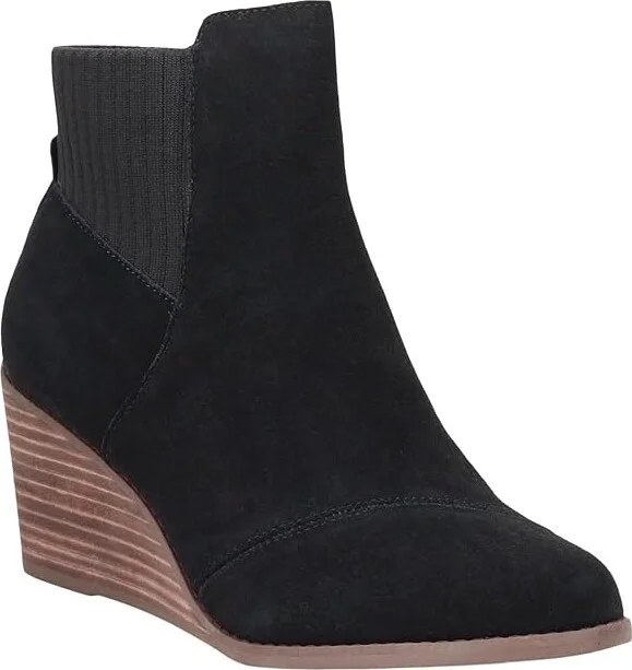 TOMS Sadie Women's Boots Black Suede : 5.5 B - Medium
