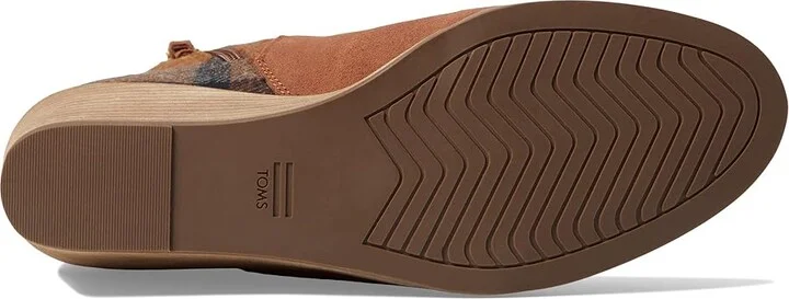 TOMS Sadie Women's Boots Dark Ember Suede/Plaid : 10 B - Medium - Image 3