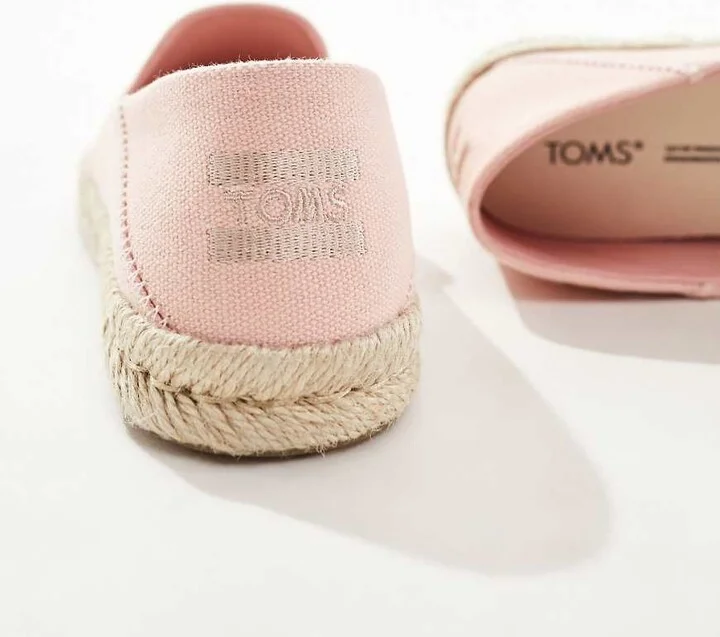 TOMS Santiago espadrilles in peach pink - Image 2