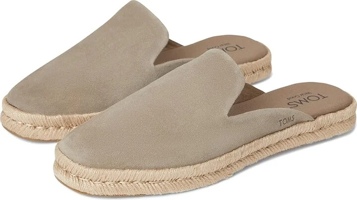 TOMS Santiago Mule Women's Flat Shoes Dune : 7.5 B - Medium, Suede