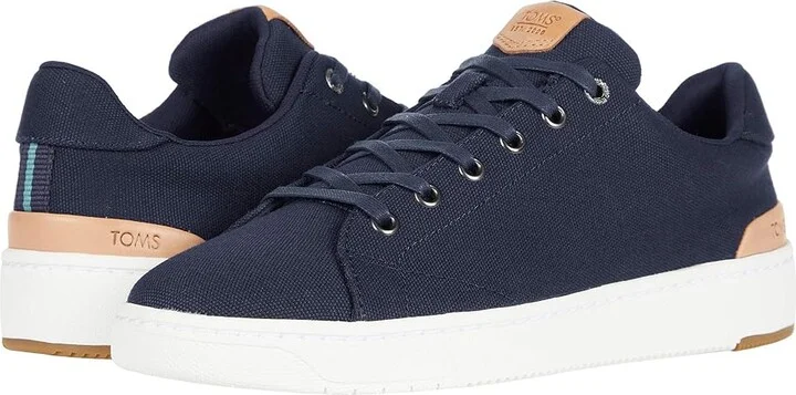 TOMS Travel Lite 2.0 Men's Shoes Navy Canvas : 10 D - Medium, Leather