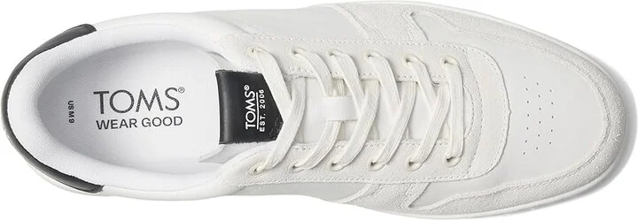 TOMS TRVL LITE Court Men's Shoes White/Black : 10 D - Medium, Rubber/Suede - Image 2