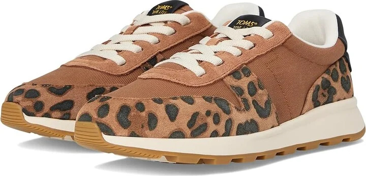 TOMS TRVL LITE Retro Women's Shoes Brown Sugar Leopard : 6.5 B - Medium, Suede