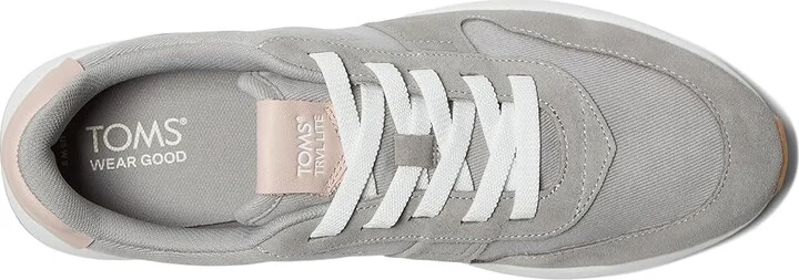 TOMS TRVL LITE Retro Women's Shoes Drizzle Grey Suede : 7 B - Medium - Image 2