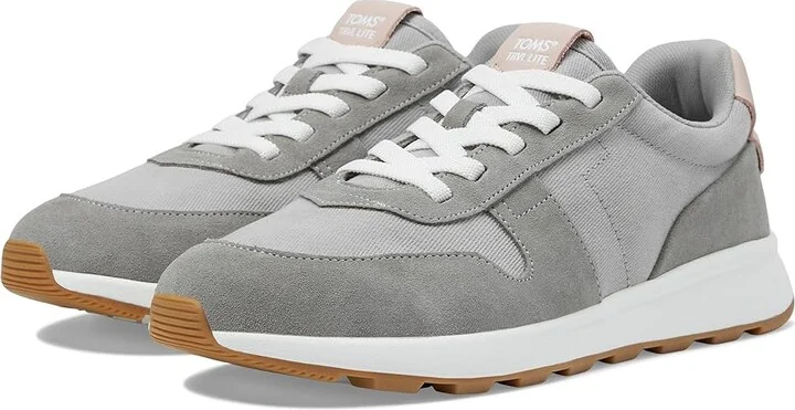 TOMS TRVL LITE Retro Women's Shoes Drizzle Grey Suede : 7 B - Medium
