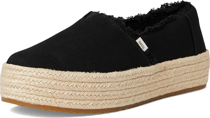 TOMS Valencia WIDE Women's Shoes Black 1 : 9 D - Wide, Textile - Image 5