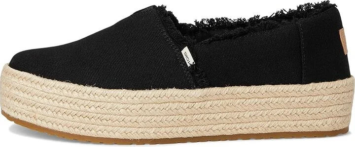 TOMS Valencia WIDE Women's Shoes Black 1 : 9 D - Wide, Textile - Image 6