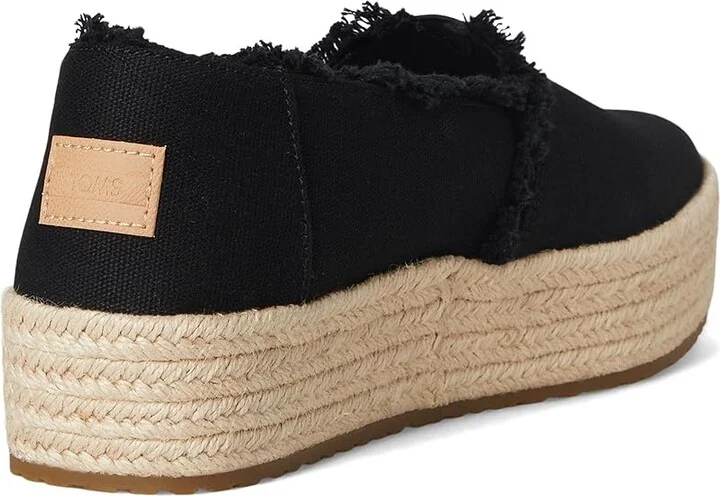 TOMS Valencia WIDE Women's Shoes Black : 10 B - Medium, Textile - Image 4