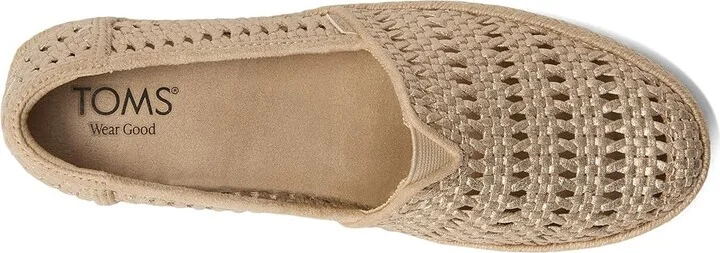 TOMS Valencia WIDE Women's Shoes Champagne Metallic : 8.5 B - Medium, Textile - Image 2